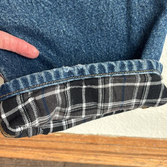 CARHARTT Men’s 32x32 Flannel Lined Relaxed Fit Denim Jeans Vintage 32 Waist - Picture 4 of 8